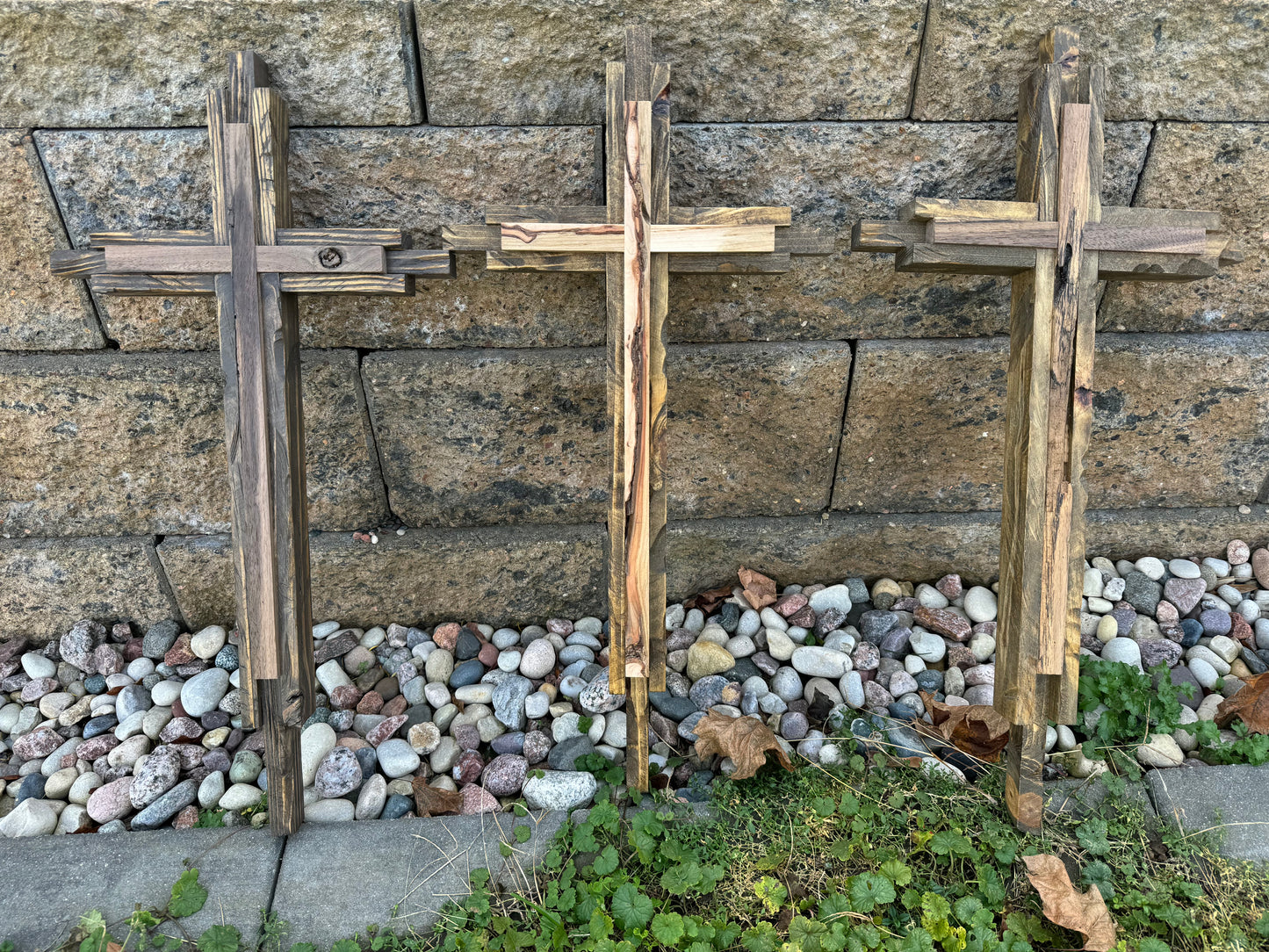 Wooden two-toned Cross