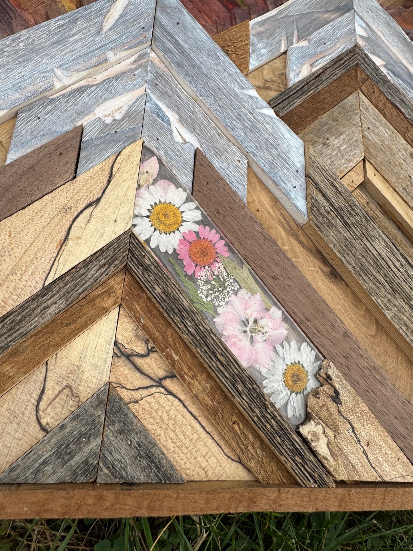 Sunset Mountain w/Wildflower epoxy inlay